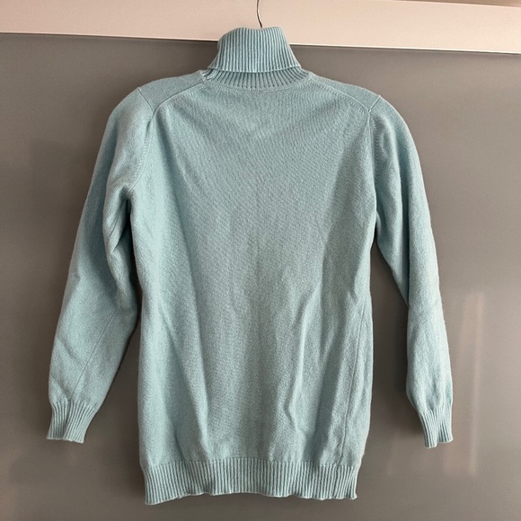 Vintage Scotish Cashmere Turtleneck in Robin’s Egg Blue - Perfect Condition - Picture 2 of 10